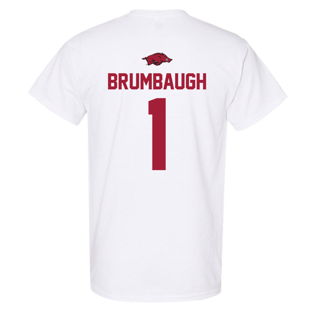 Arkansas - NCAA Baseball : Carson Brumbaugh - NCAA® Replica Shersey T-Shirt-1