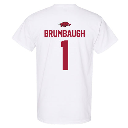 Arkansas - NCAA Baseball : Carson Brumbaugh - NCAA® Replica Shersey T-Shirt-1