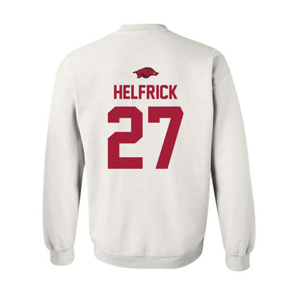 Arkansas - NCAA Baseball : Ryder Helfrick - Replica Shersey Crewneck Sweatshirt-1