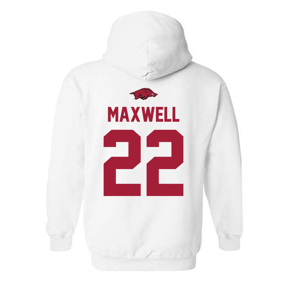 Arkansas - NCAA Baseball : Logan Maxwell - Replica Shersey Hooded Sweatshirt-1