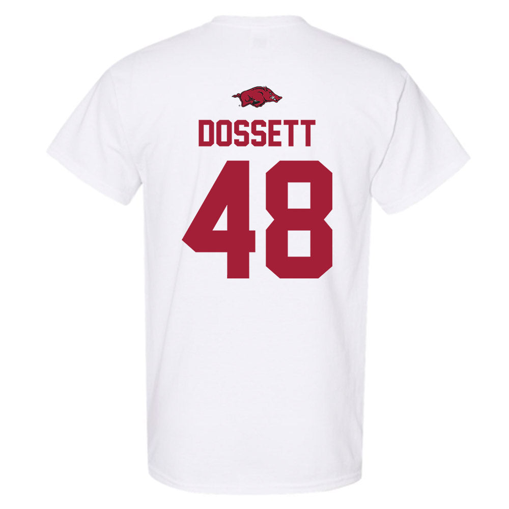Arkansas - NCAA Baseball : Cooper Dossett - Replica Shersey T-Shirt-1