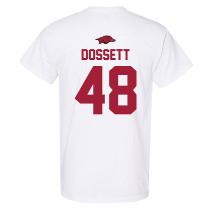 Arkansas - NCAA Baseball : Cooper Dossett - Replica Shersey T-Shirt-1