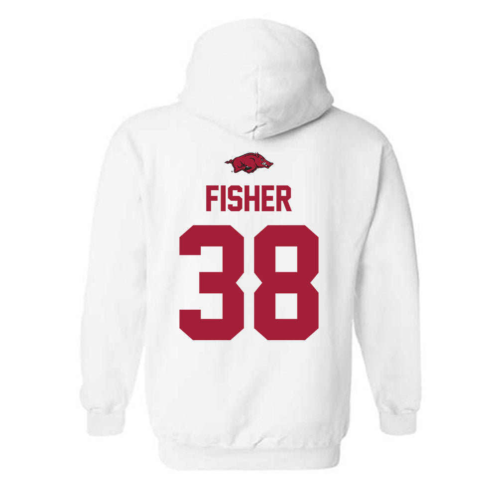 Arkansas - NCAA Baseball : Colin Fisher - Replica Shersey Hooded Sweatshirt-1
