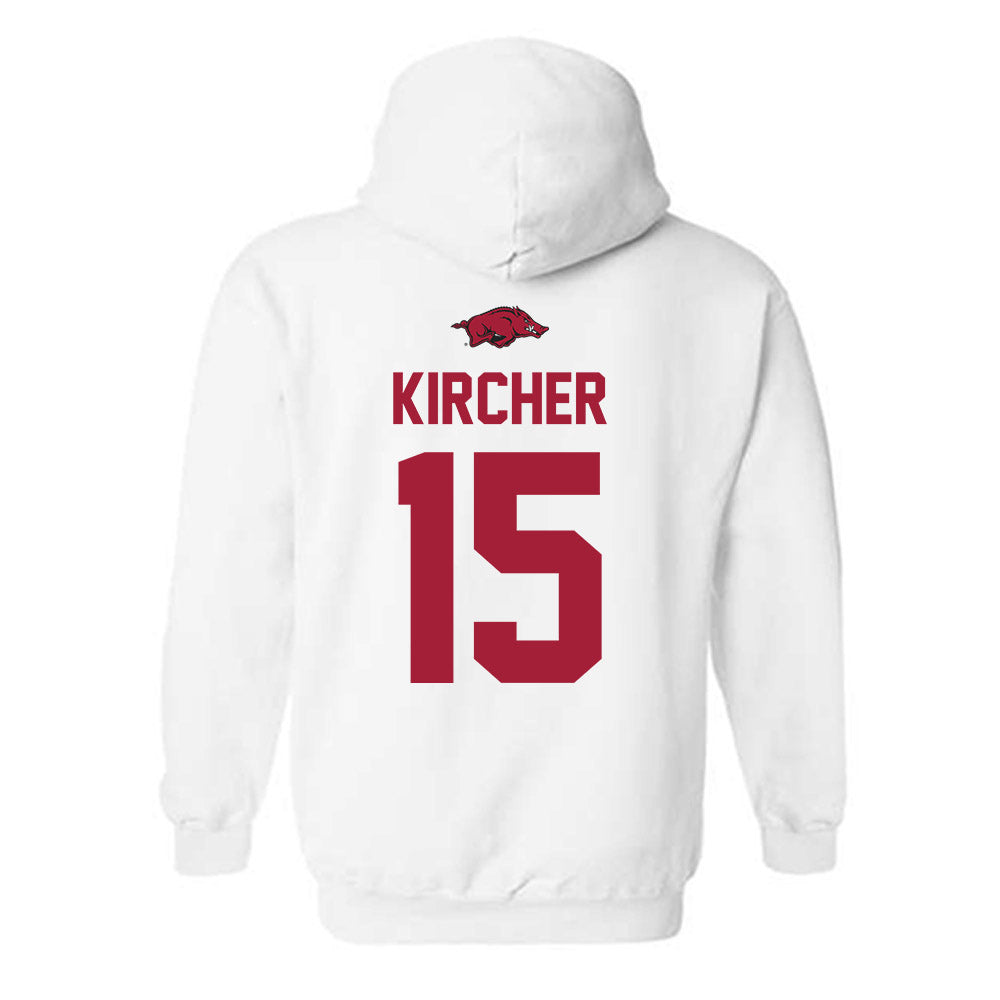 Arkansas - NCAA Baseball : Jackson Kircher - NCAA® Replica Shersey Hooded Sweatshirt-1