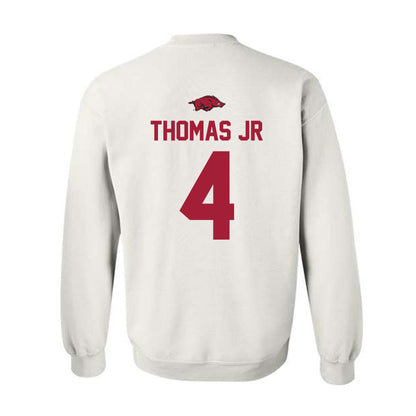 Arkansas - NCAA Baseball : Justin Thomas jr - Replica Shersey Crewneck Sweatshirt-1