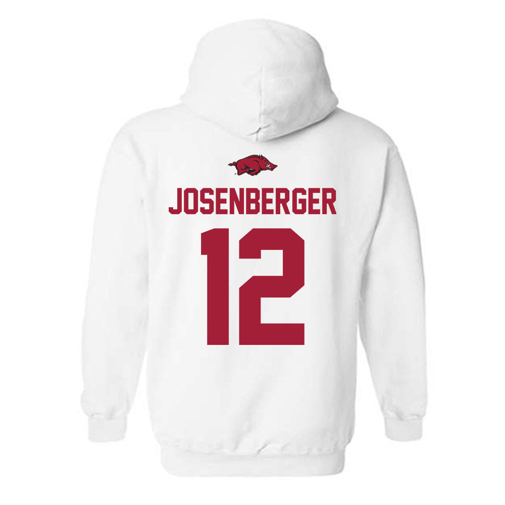 Arkansas - NCAA Baseball : Tavian Josenberger - Replica Shersey Hooded Sweatshirt-1