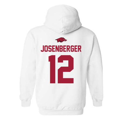 Arkansas - NCAA Baseball : Tavian Josenberger - Replica Shersey Hooded Sweatshirt-1