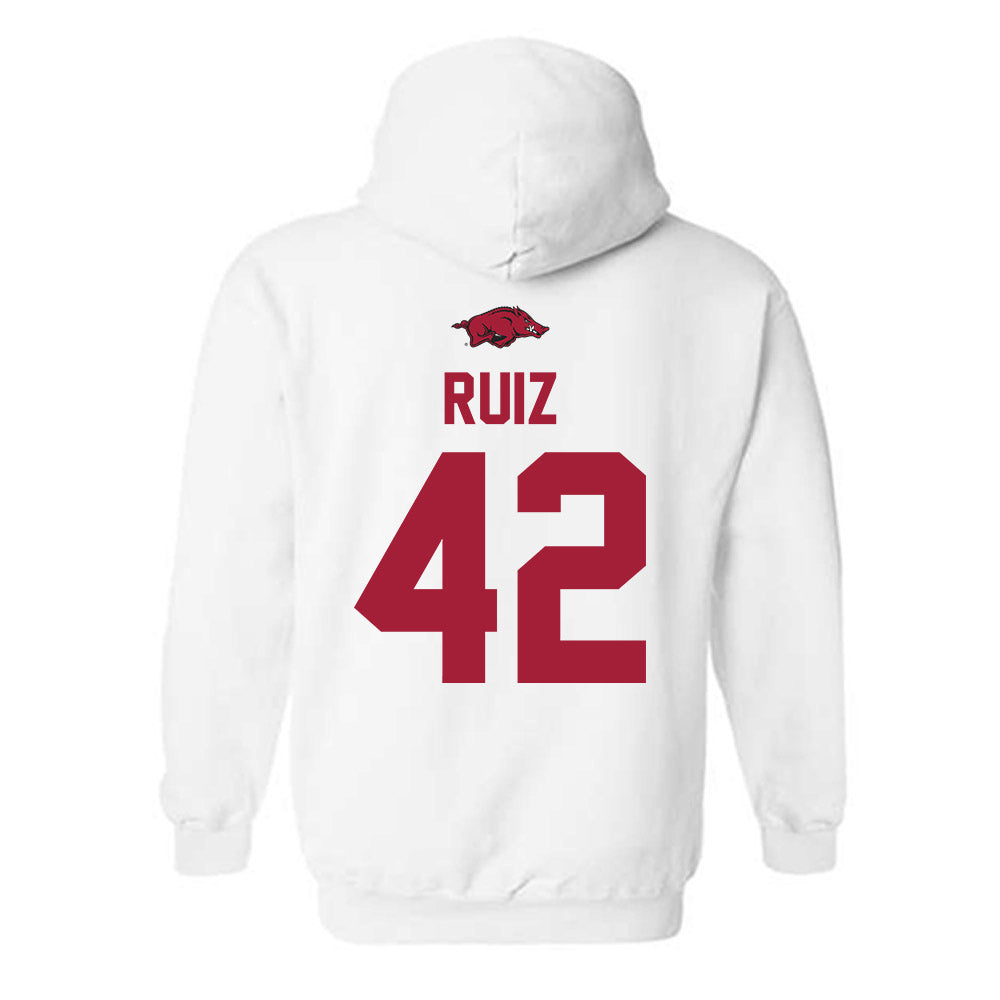 Arkansas - NCAA Baseball : Damian Ruiz - NCAA® Replica Shersey Hooded Sweatshirt-1