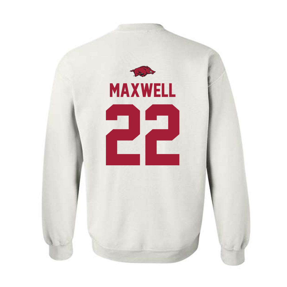 Arkansas - NCAA Baseball : Logan Maxwell - Replica Shersey Crewneck Sweatshirt-1