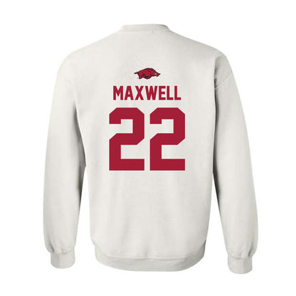 Arkansas - NCAA Baseball : Logan Maxwell - Replica Shersey Crewneck Sweatshirt-1