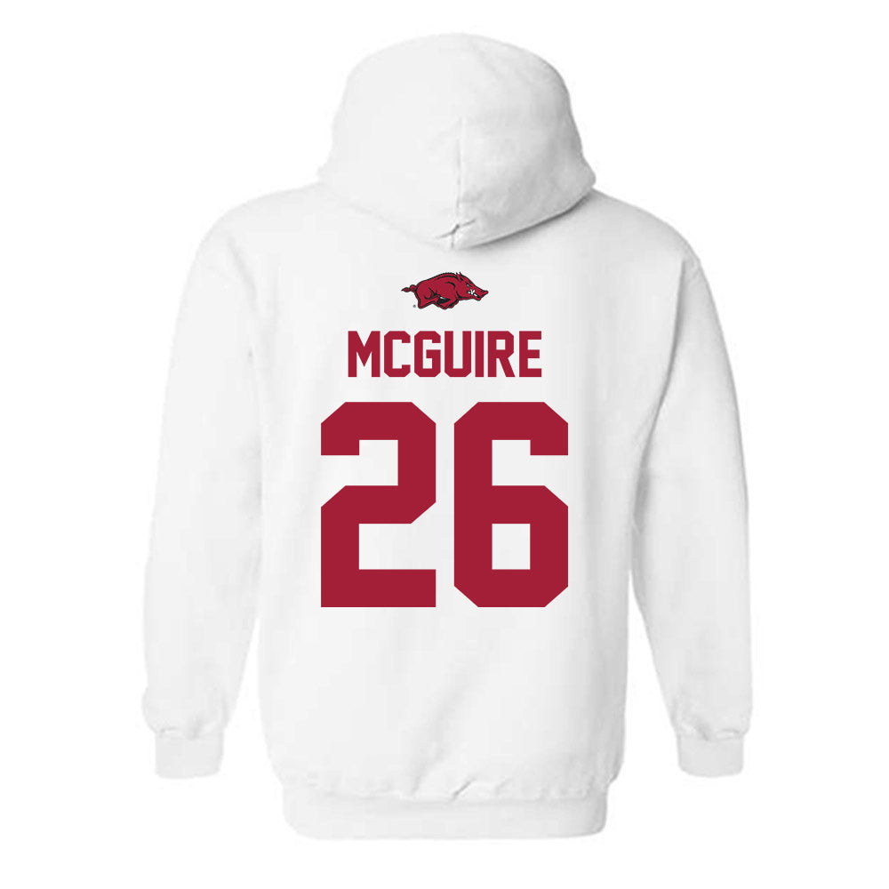 Arkansas - NCAA Baseball : Tate McGuire - Replica Shersey Hooded Sweatshirt-1
