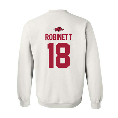 Arkansas - NCAA Baseball : Reese Robinett - Replica Shersey Crewneck Sweatshirt-1
