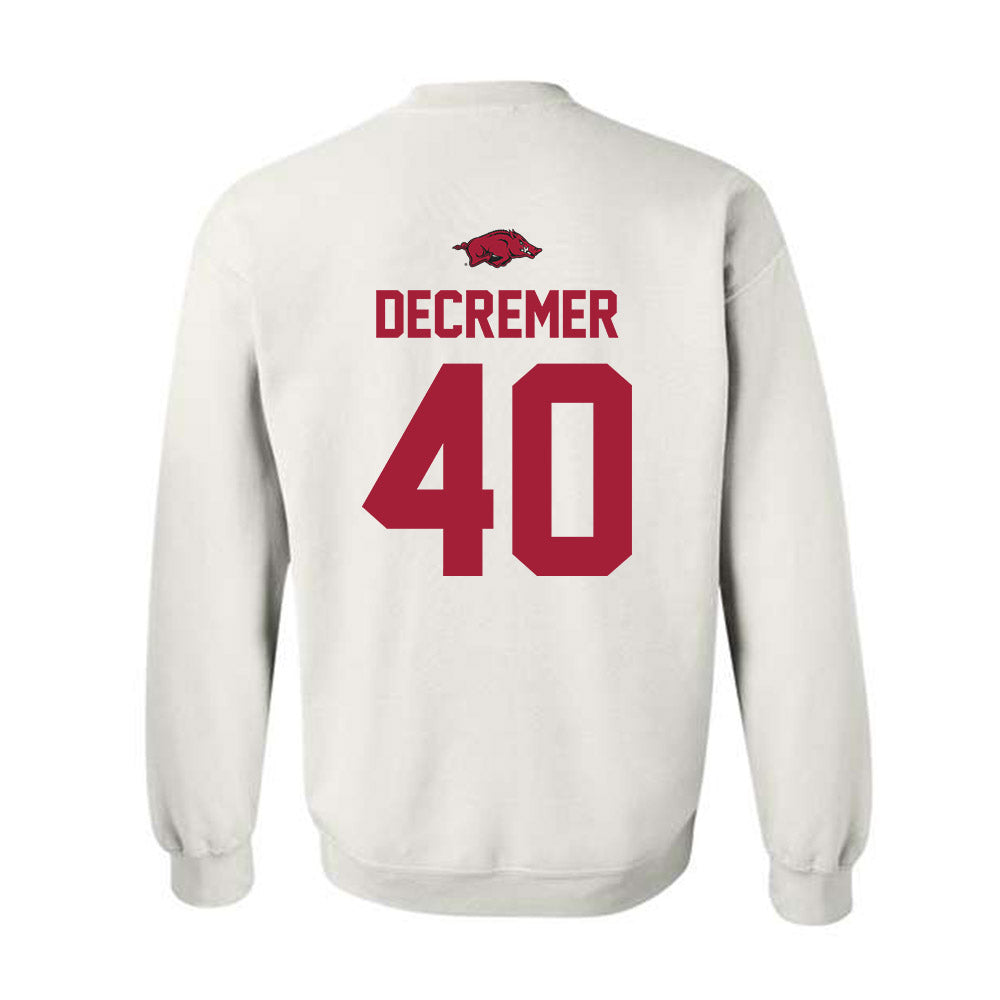 Arkansas - NCAA Baseball : James DeCremer - NCAA® Replica Shersey Crewneck Sweatshirt-1