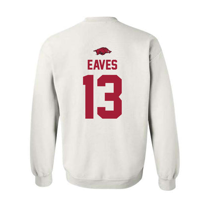 Arkansas - NCAA Baseball : Steele Eaves - Replica Shersey Crewneck Sweatshirt-1