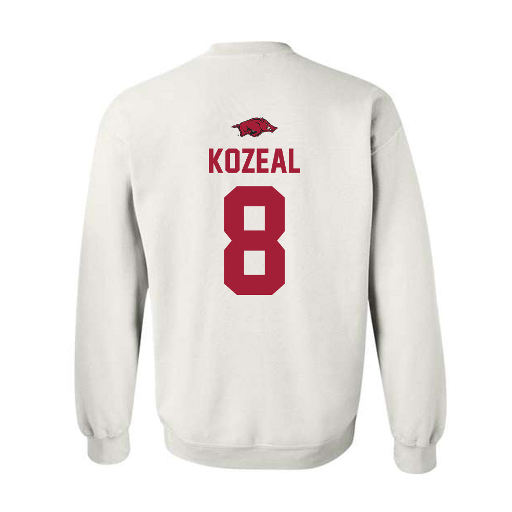 Arkansas - NCAA Baseball : Camden Kozeal - Replica Shersey Crewneck Sweatshirt-1