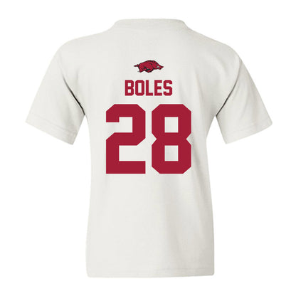 Arkansas - NCAA Baseball : Carson Boles - Replica Shersey Youth T-Shirt-1