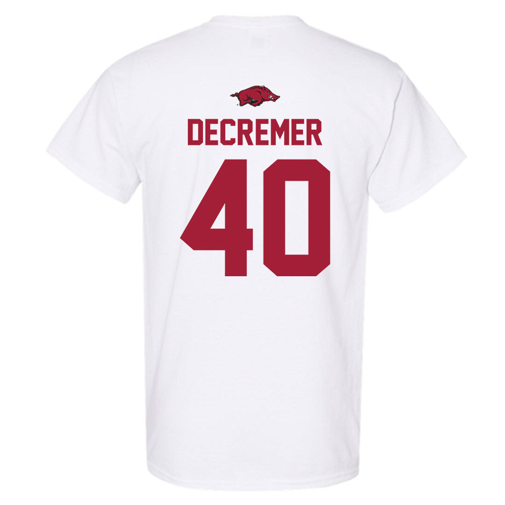 Arkansas - NCAA Baseball : James DeCremer - NCAA® Replica Shersey T-Shirt-1