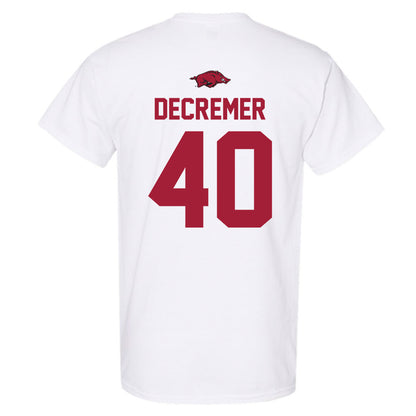 Arkansas - NCAA Baseball : James DeCremer - NCAA® Replica Shersey T-Shirt-1