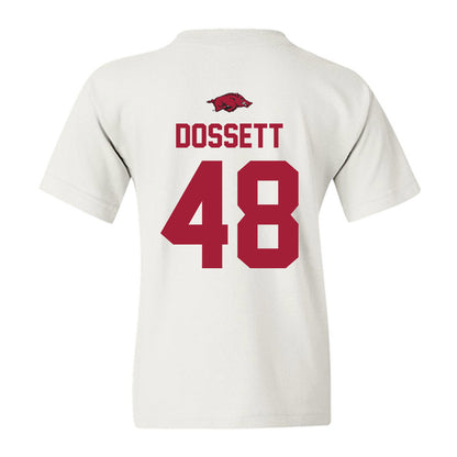 Arkansas - NCAA Baseball : Cooper Dossett - Replica Shersey Youth T-Shirt-1