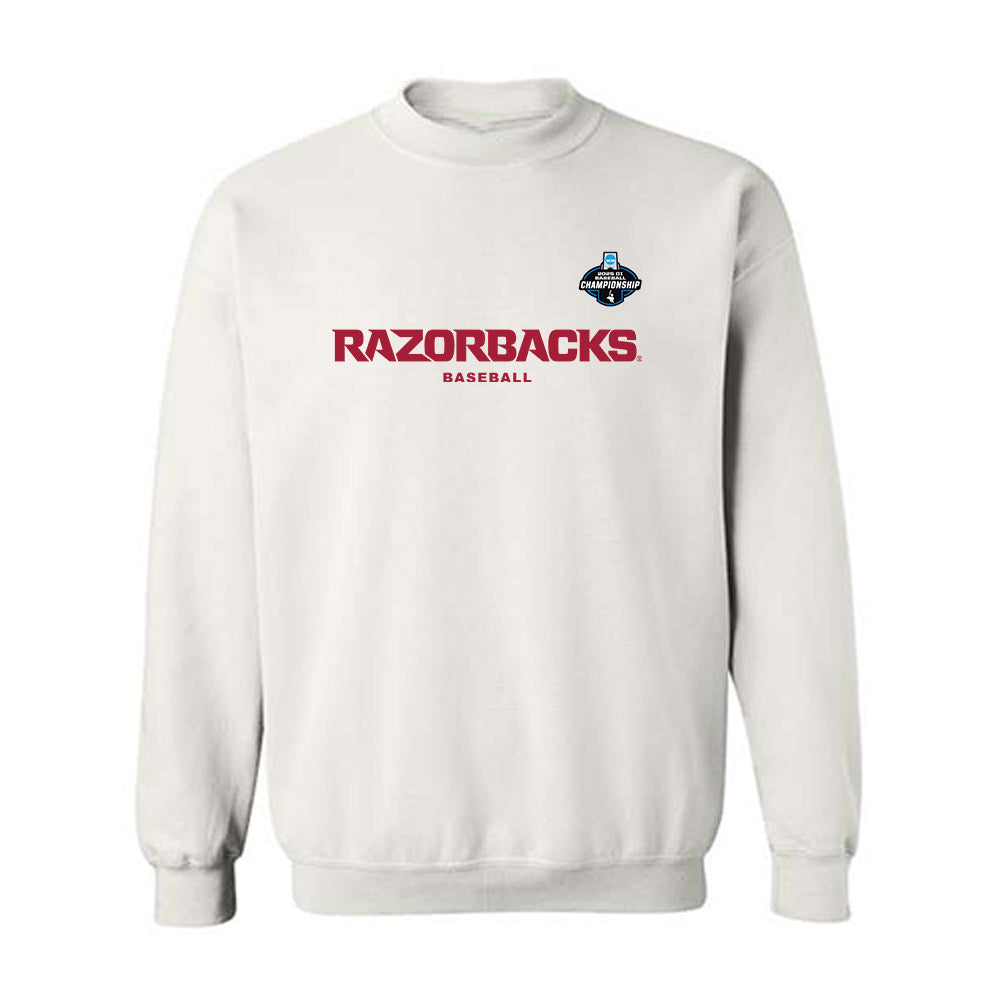 Arkansas - NCAA Baseball : Logan Maxwell - Replica Shersey Crewneck Sweatshirt-0