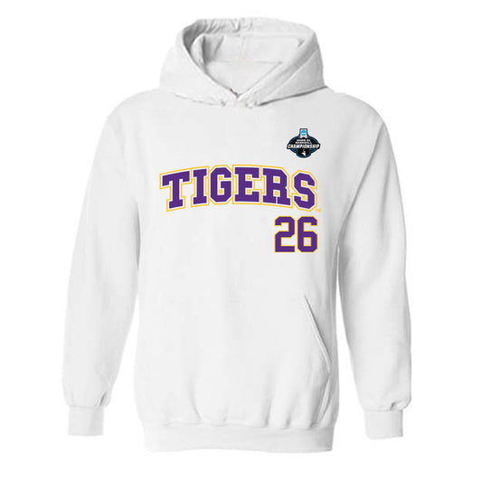 LSU - NCAA Baseball : Zac Cowan - NCAA® Replica Shersey Hooded Sweatshirt-0