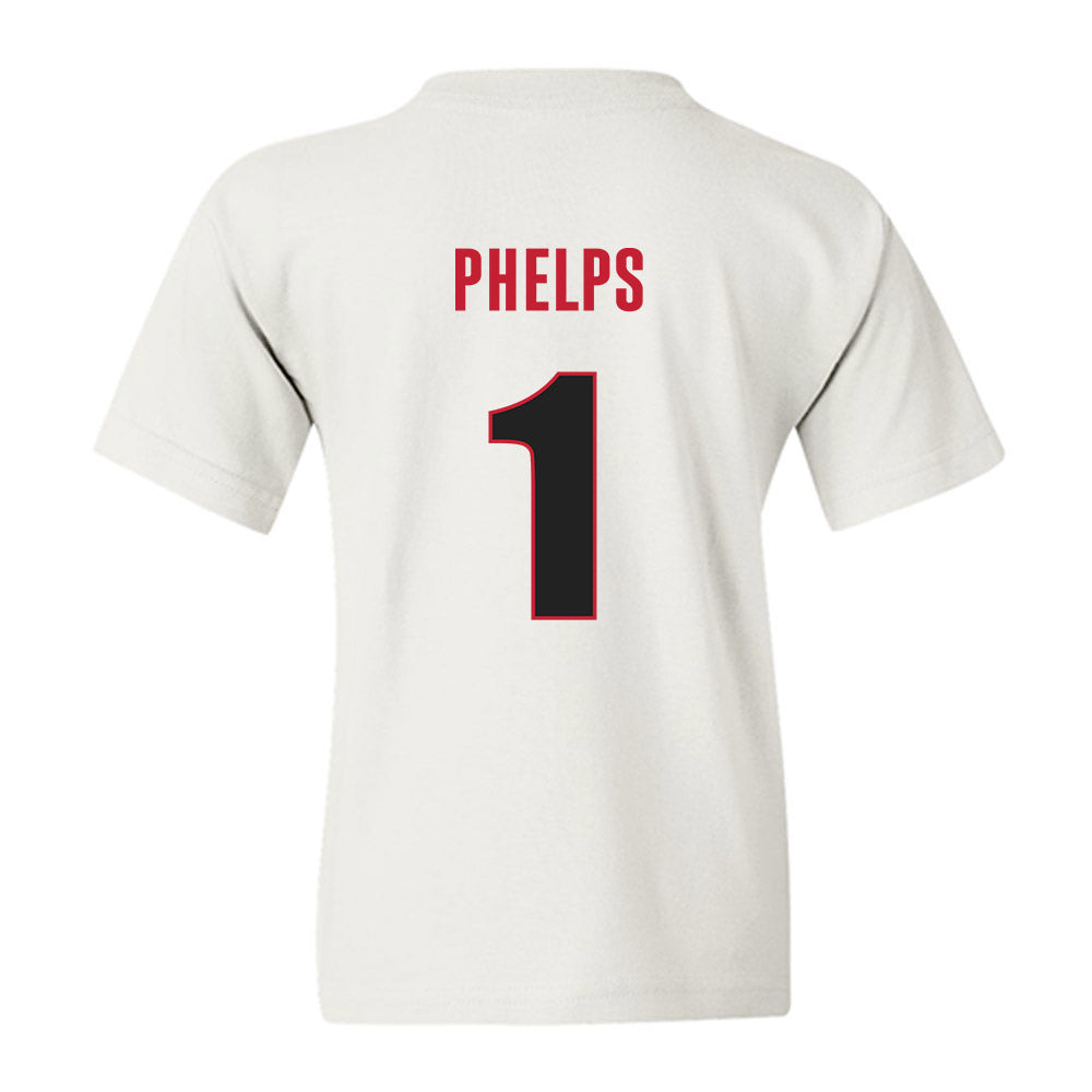 Georgia - NCAA Baseball : Tre Phelps - NCAA® Replica Shersey Youth T-Shirt-1