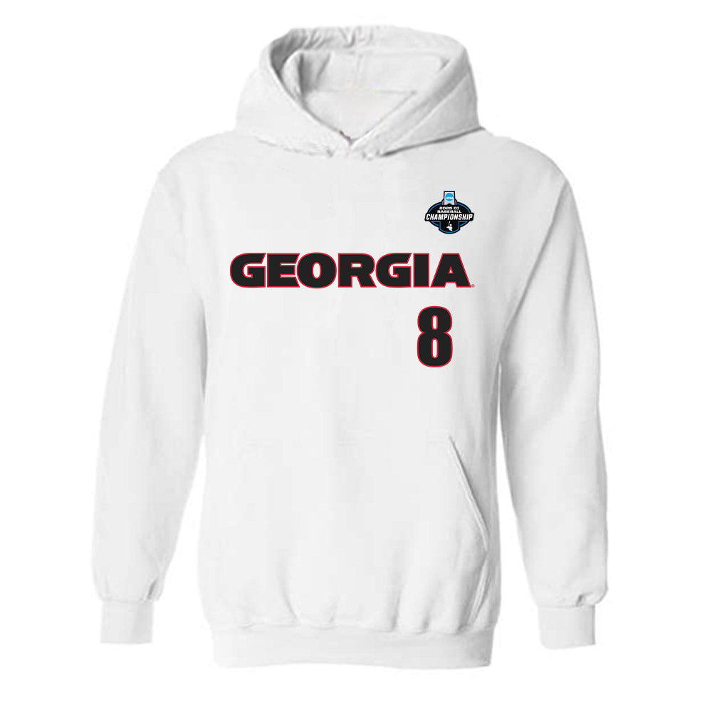 Georgia - NCAA Baseball : Rylan Lujo - NCAA® Replica Shersey Hooded Sweatshirt-0