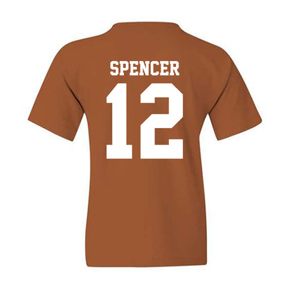 Texas - NCAA Baseball : Jared Spencer - Replica Shersey Youth T-Shirt-1