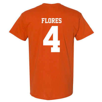 Texas - NCAA Baseball : Jason Flores - Replica Shersey T-Shirt-1