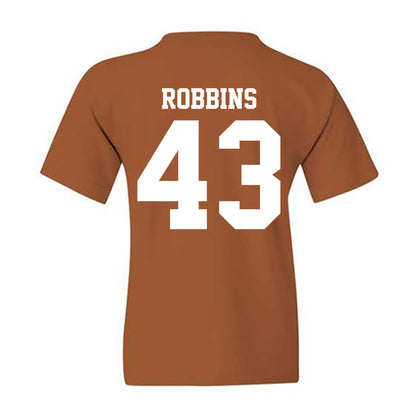 Texas - NCAA Baseball : Aiden Robbins - NCAA® Replica Shersey Youth T-Shirt-1
