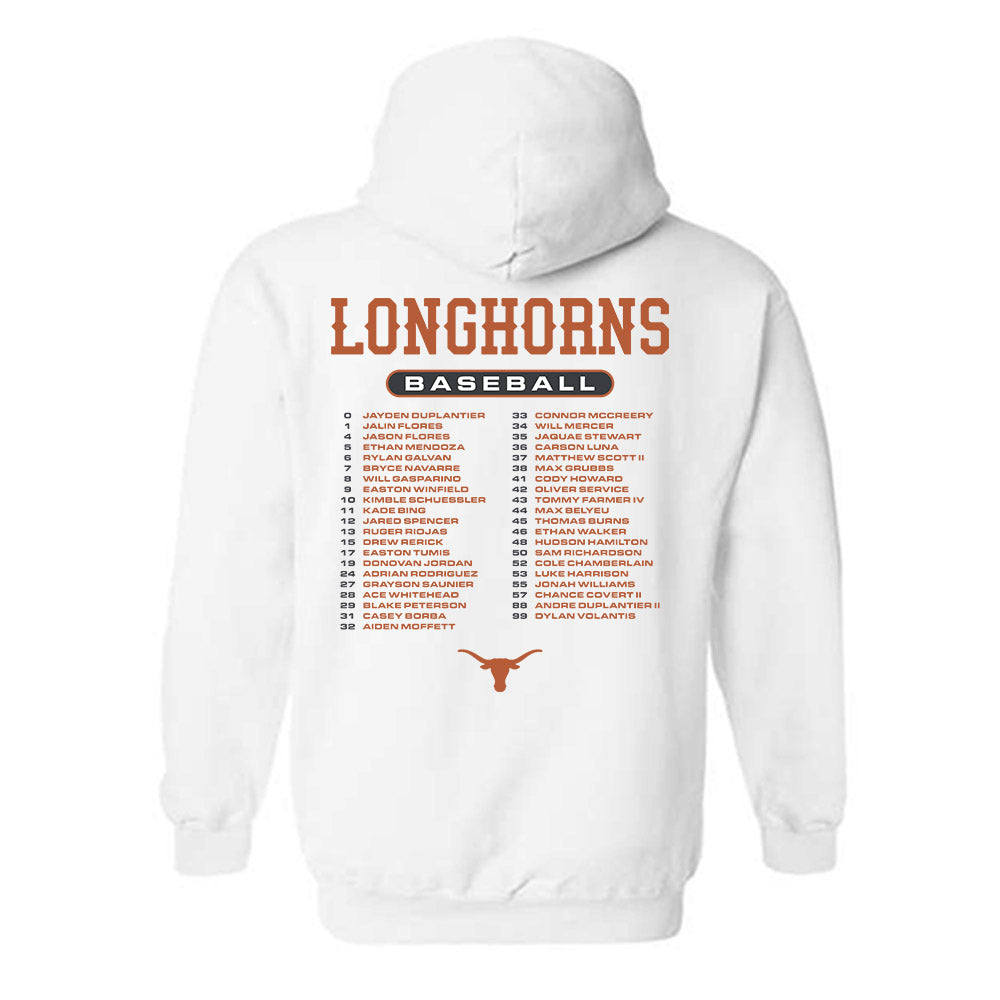 Texas - NCAA Baseball : - Roster Hooded Sweatshirt-1
