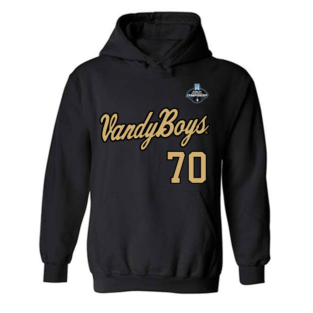 Vanderbilt - NCAA Baseball : Tristan Bristow - VandyBoys NCAA® Shersey Hooded Sweatshirt-0