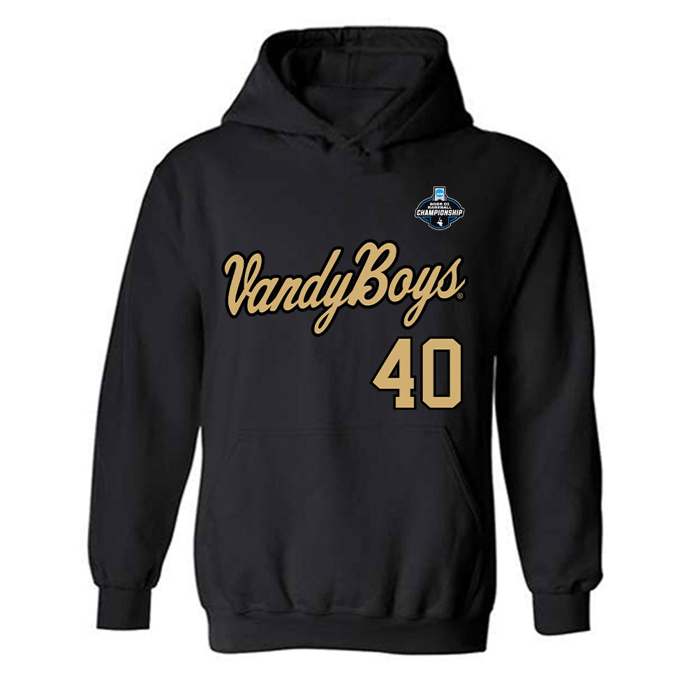 Vanderbilt - NCAA Baseball : Austin Nye - VandyBoys NCAA® Shersey Hooded Sweatshirt-0