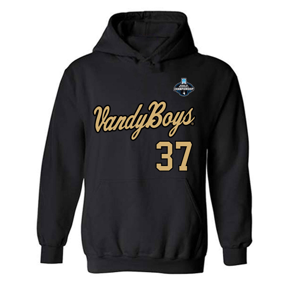 Vanderbilt - NCAA Baseball : Jakob Schulz - VandyBoys NCAA® Shersey Hooded Sweatshirt-0