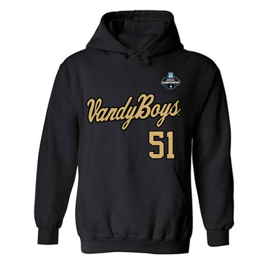 Vanderbilt - NCAA Baseball : Ryker Waite - VandyBoys NCAA® Shersey Hooded Sweatshirt-0