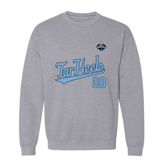 UNC - NCAA Baseball : Jadyn Nunez - NCAA® Replica Shersey Crewneck Sweatshirt-0