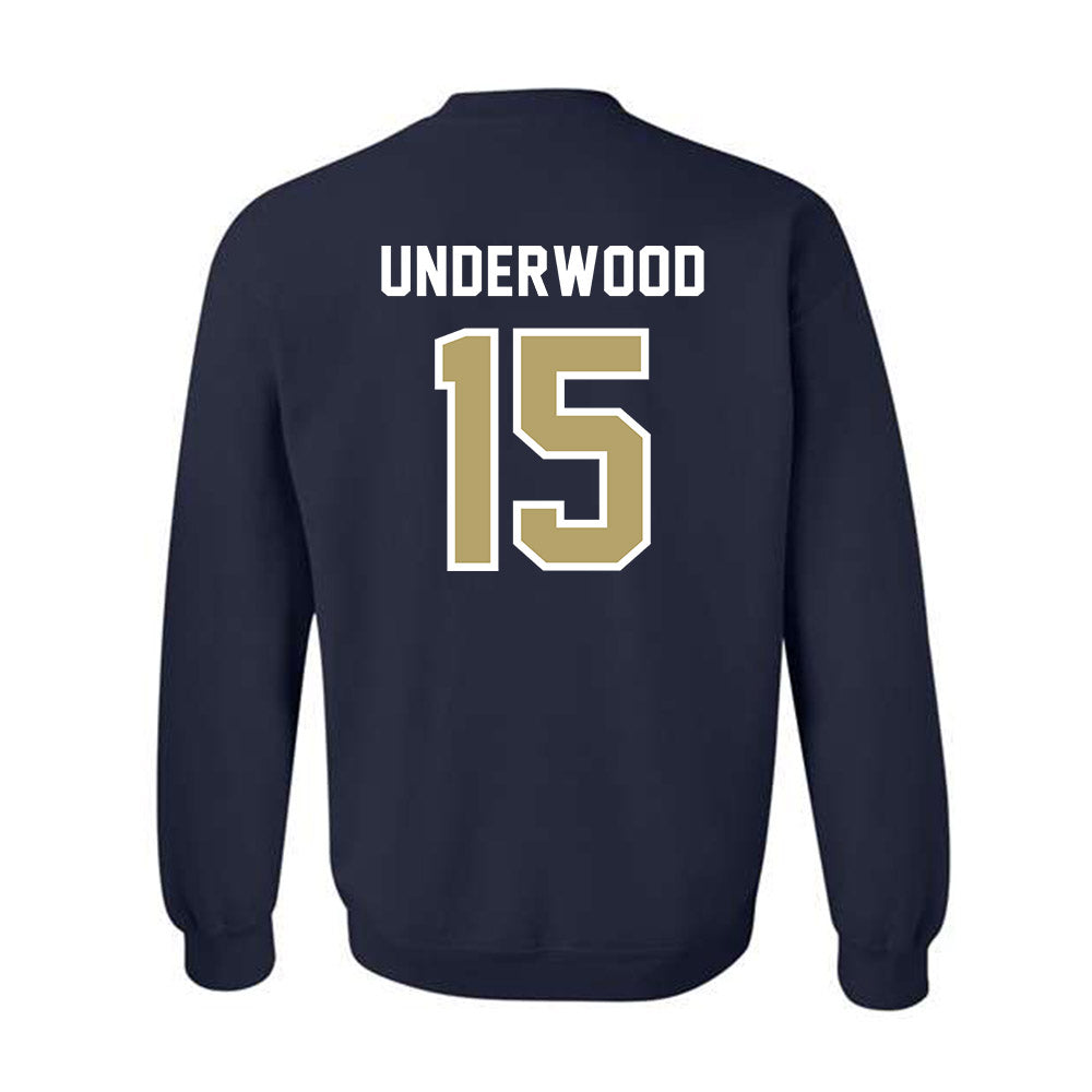 Georgia Tech - NCAA Baseball : Cooper Underwood - NCAA® Replica Shersey Crewneck Sweatshirt-1