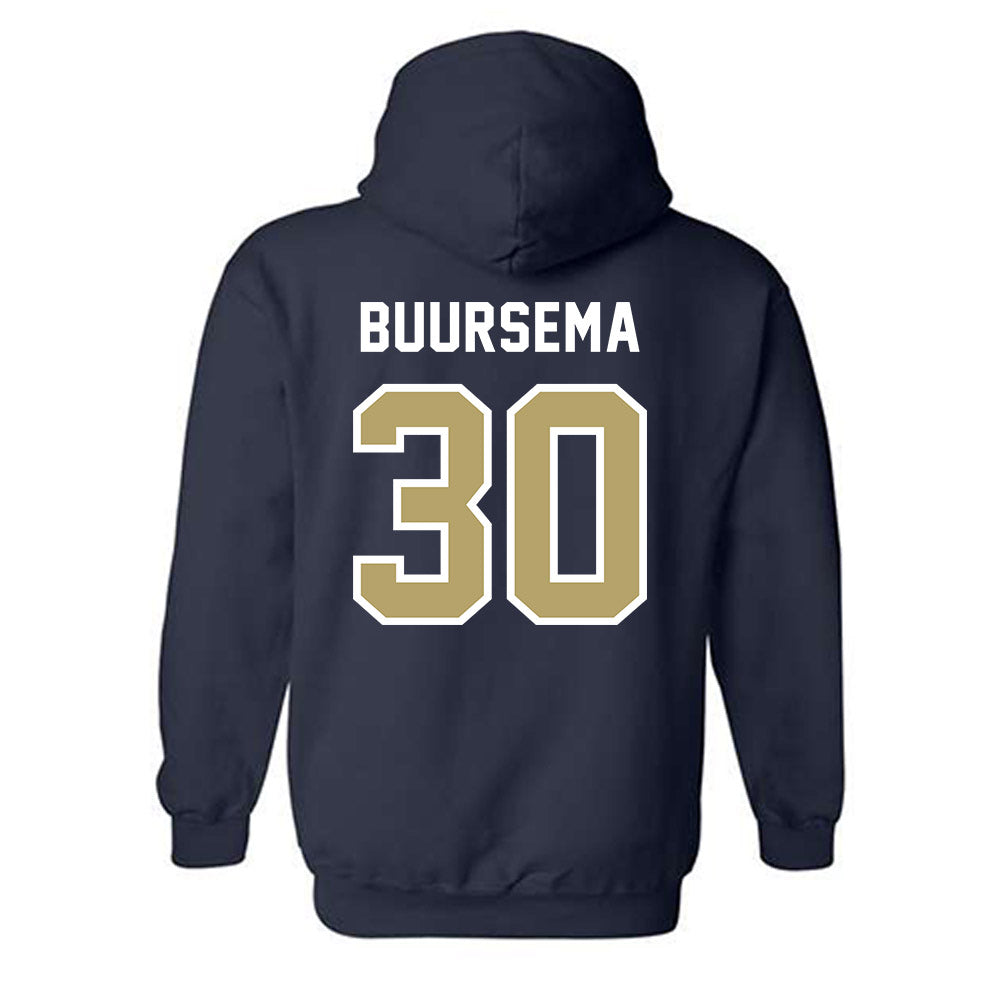 Georgia Tech - NCAA Baseball : Porter Buursema - Replica Shersey Hooded Sweatshirt-1