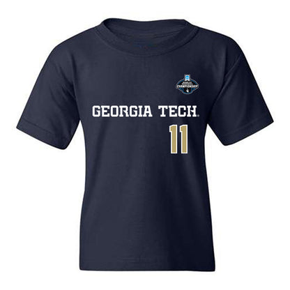 Georgia Tech - NCAA Baseball : Ryan Zuckerman - NCAA® Replica Shersey Youth T-Shirt-0