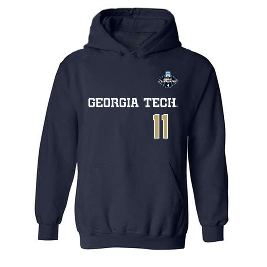 Georgia Tech - NCAA Baseball : Ryan Zuckerman - NCAA® Replica Shersey Hooded Sweatshirt-0
