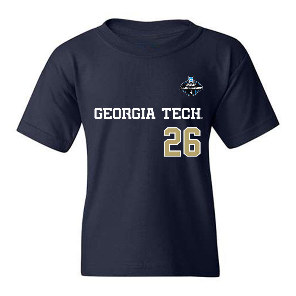 Georgia Tech - NCAA Baseball : Jamie Vicens - NCAA® Replica Shersey Youth T-Shirt-0