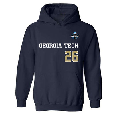 Georgia Tech - NCAA Baseball : Jamie Vicens - NCAA® Replica Shersey Hooded Sweatshirt-0