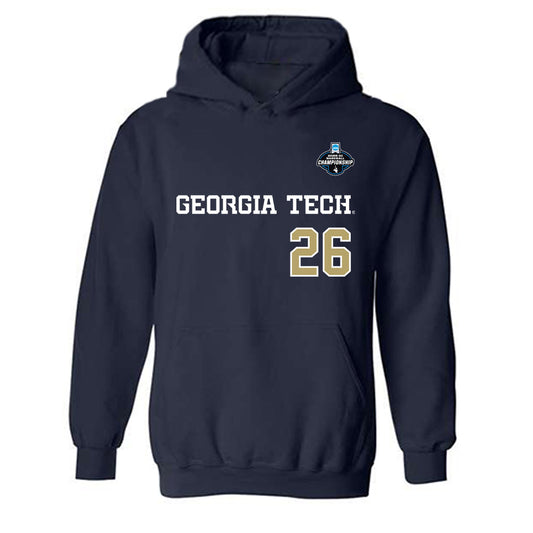 Georgia Tech - NCAA Baseball : Jamie Vicens - NCAA® Replica Shersey Hooded Sweatshirt-0