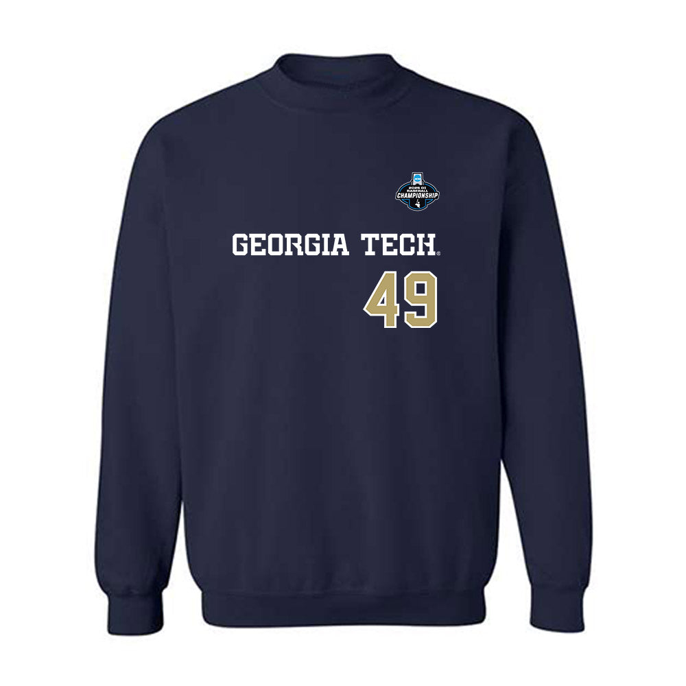 Georgia Tech - NCAA Baseball : Kayden Campbell - NCAA® Replica Shersey Crewneck Sweatshirt-0