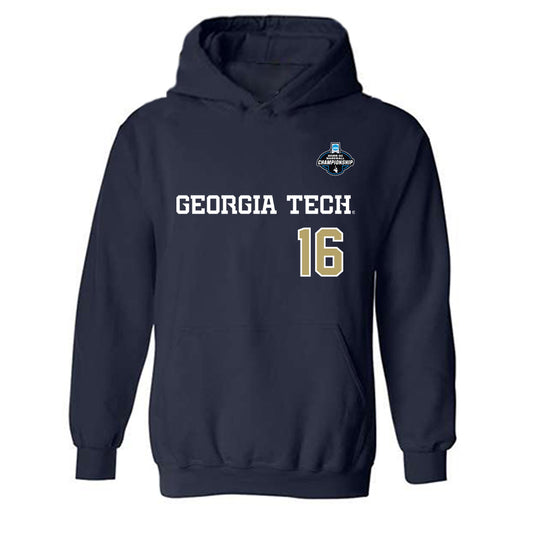 Georgia Tech - NCAA Baseball : Charlie Willcox - NCAA® Replica Shersey Hooded Sweatshirt-0