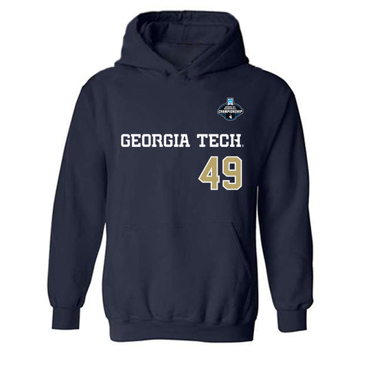 Georgia Tech - NCAA Baseball : Kayden Campbell - NCAA® Replica Shersey Hooded Sweatshirt-0