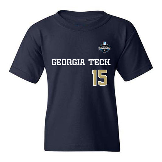 Georgia Tech - NCAA Baseball : Cooper Underwood - NCAA® Replica Shersey Youth T-Shirt-0