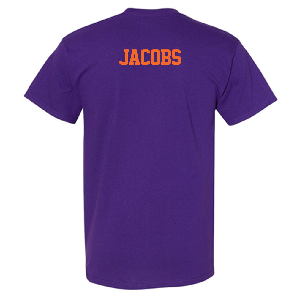 Clemson - NCAA Baseball : Austin Jacobs - Purple NCAA® Shersey T-Shirt-1