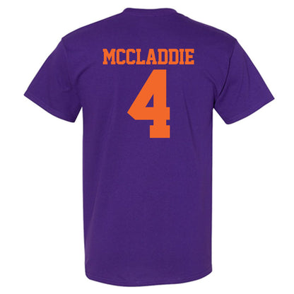 Clemson - NCAA Baseball : Tryston McCladdie - Purple NCAA® Shersey T-Shirt-1