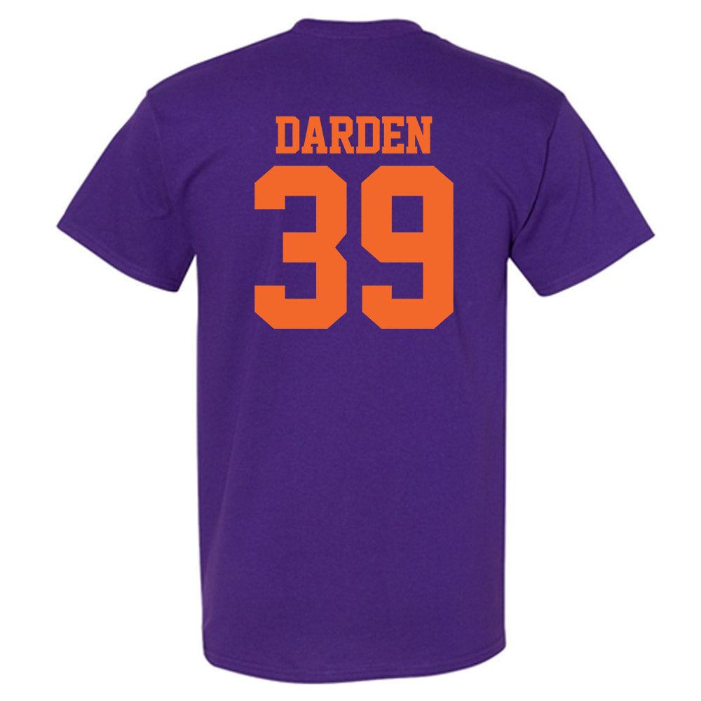 Clemson - NCAA Baseball : Ethan Darden - Purple NCAA® Shersey T-Shirt-1